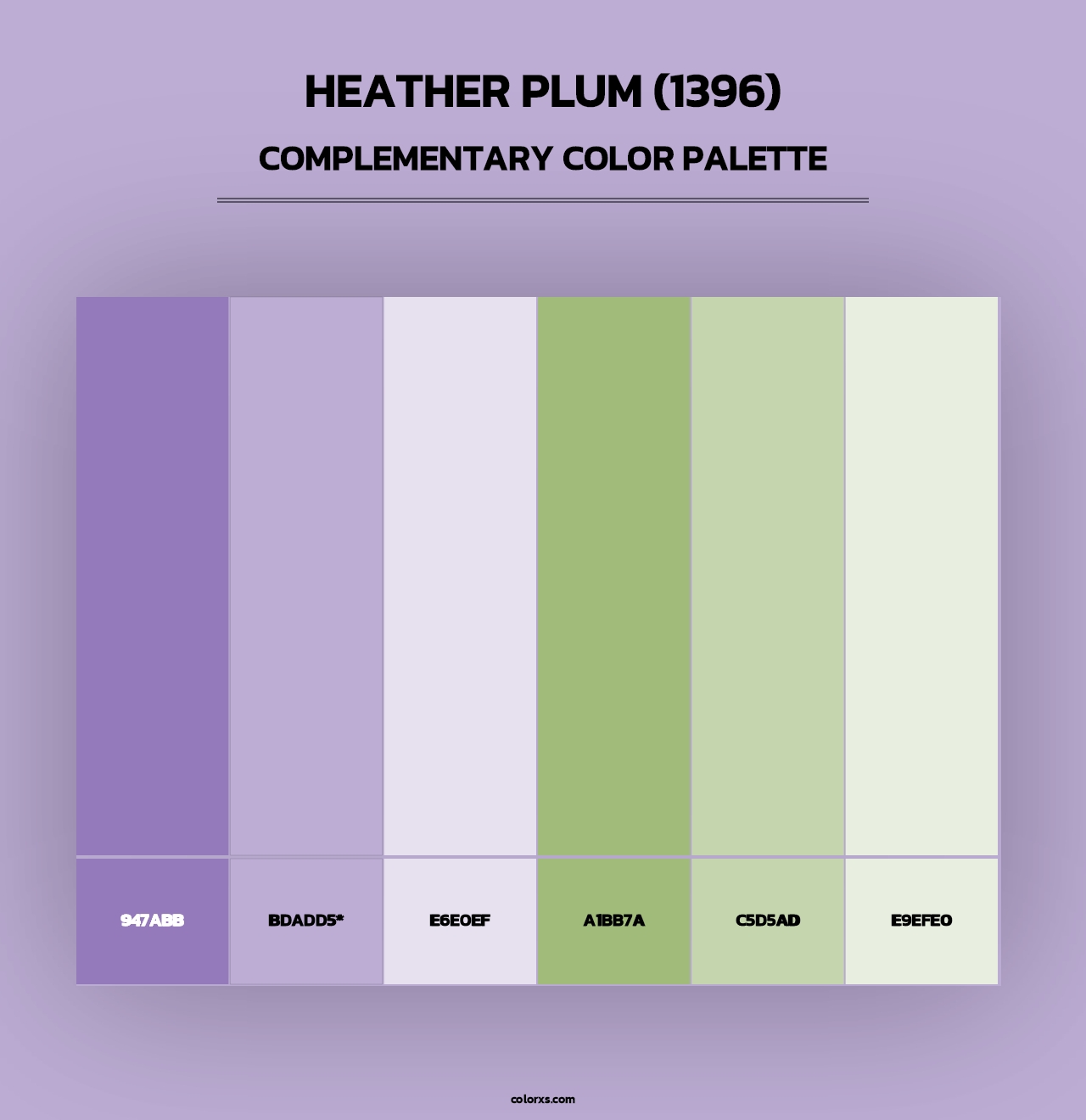Heather Plum (1396) - Complementary Color Palette