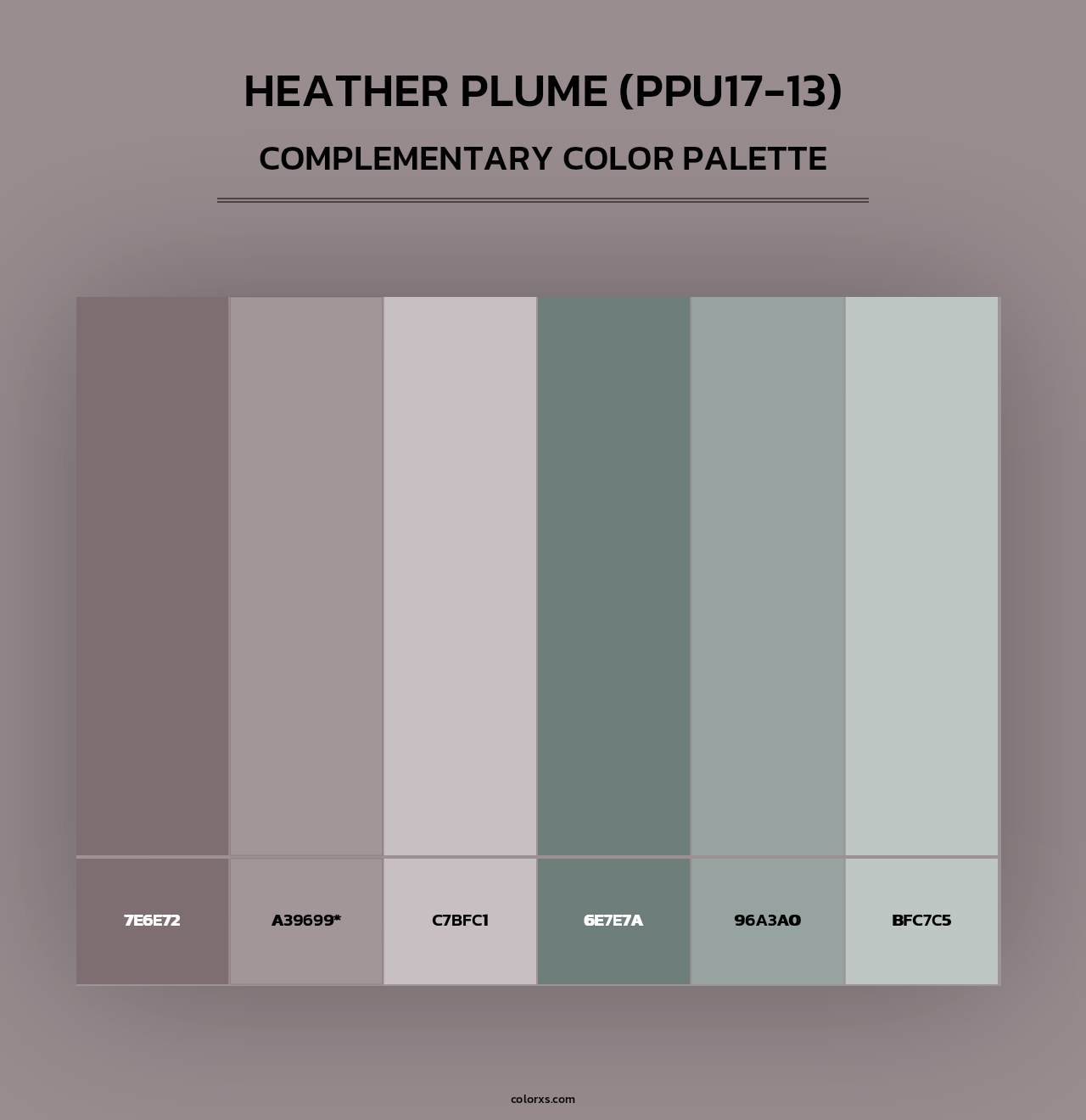 Heather Plume (PPU17-13) - Complementary Color Palette