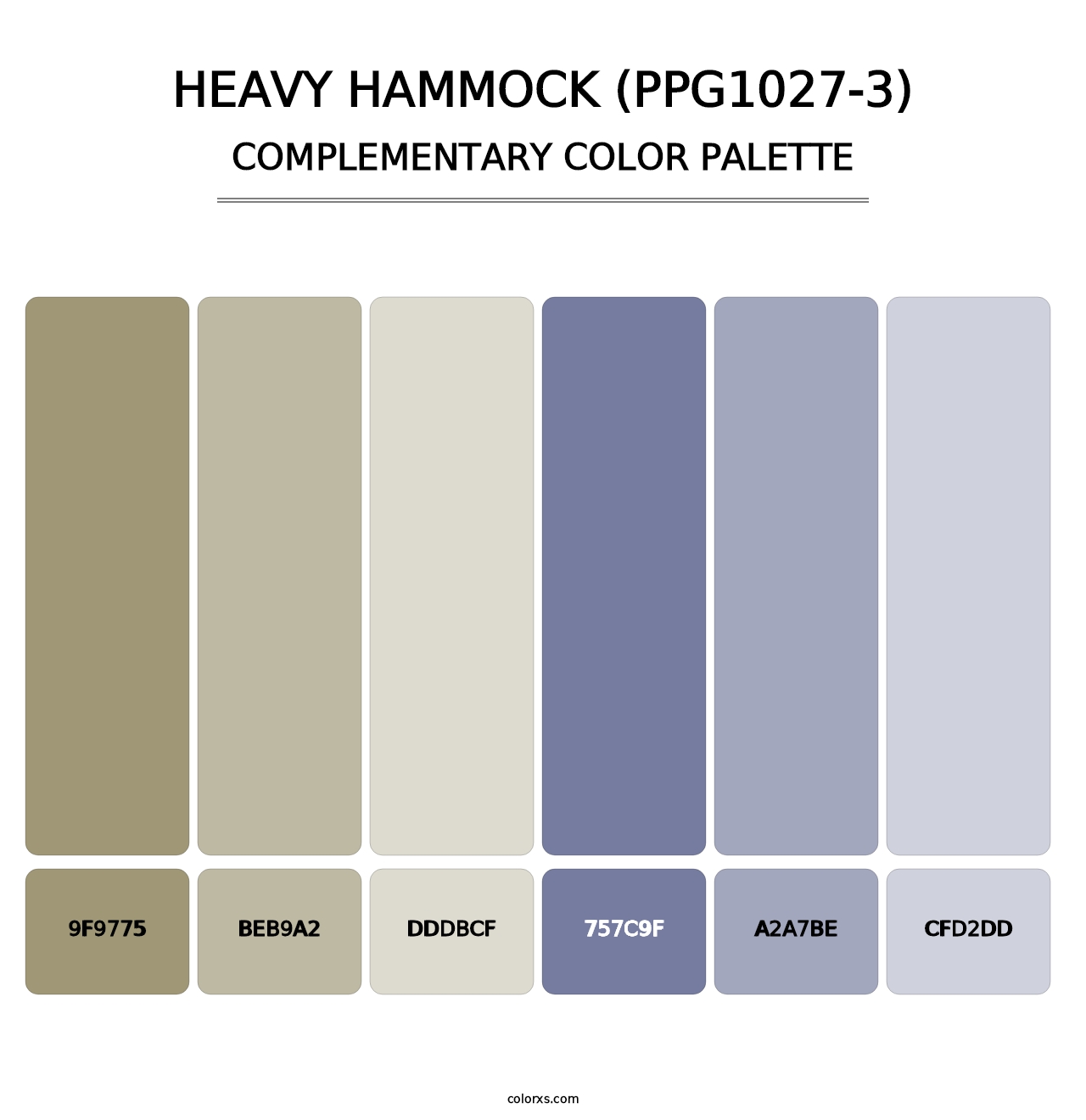 Heavy Hammock (PPG1027-3) - Complementary Color Palette