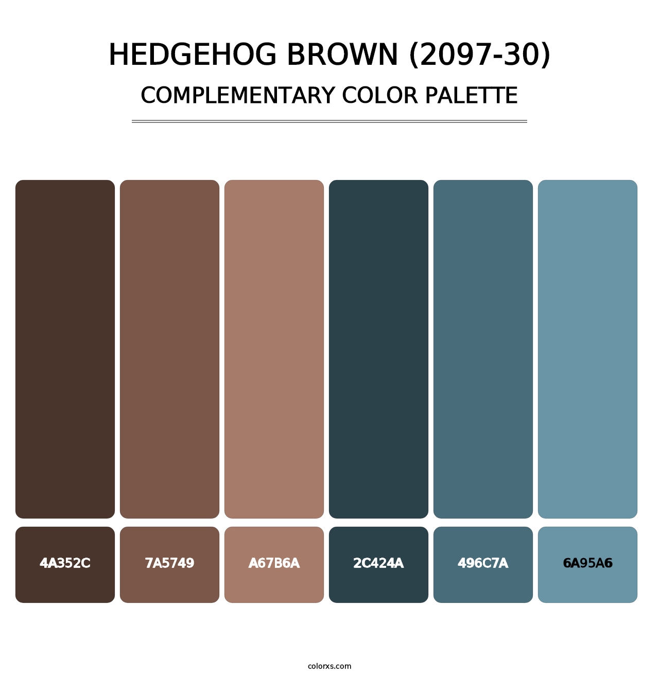 Hedgehog Brown (2097-30) - Complementary Color Palette