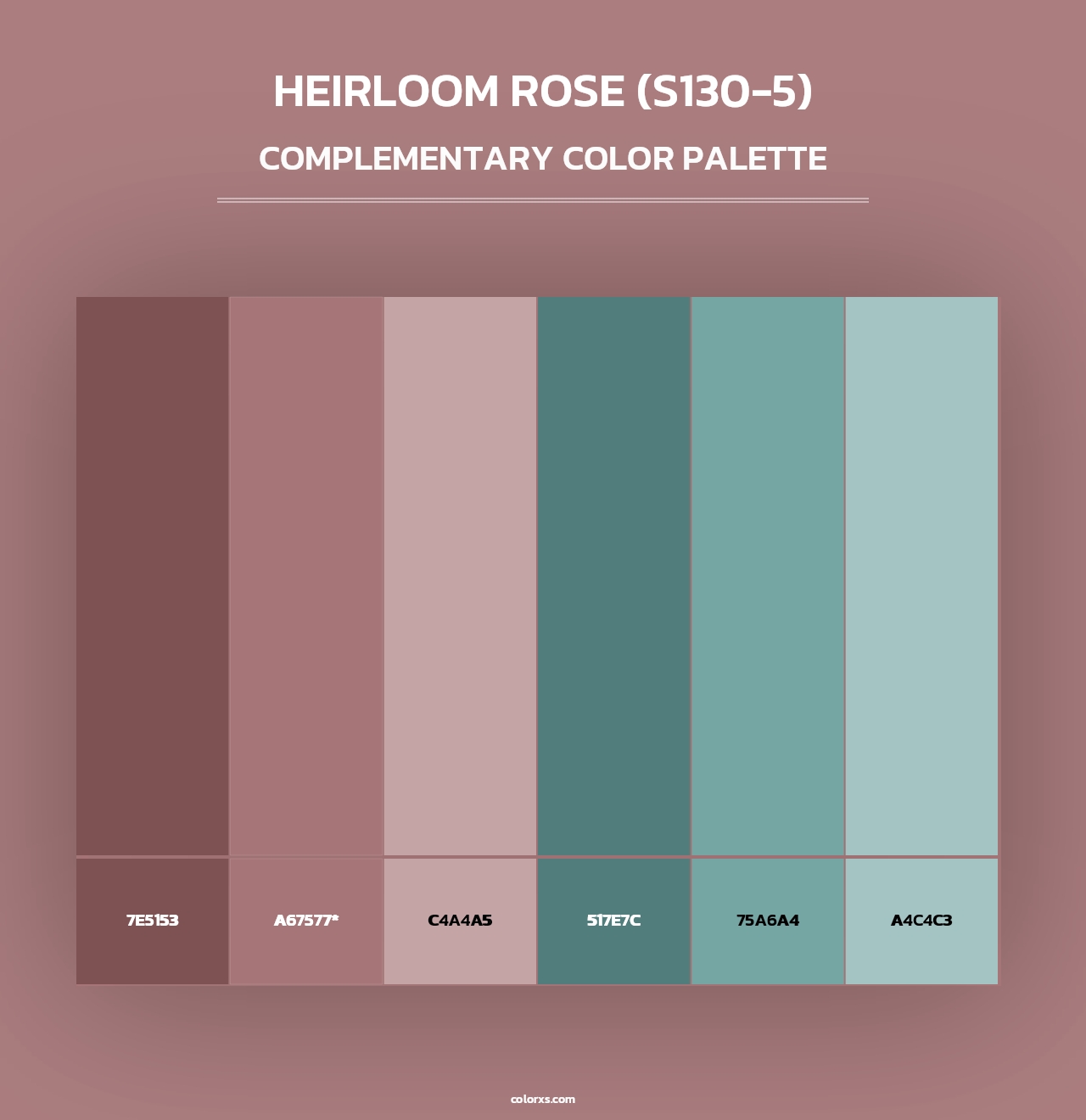 Heirloom Rose (S130-5) - Complementary Color Palette