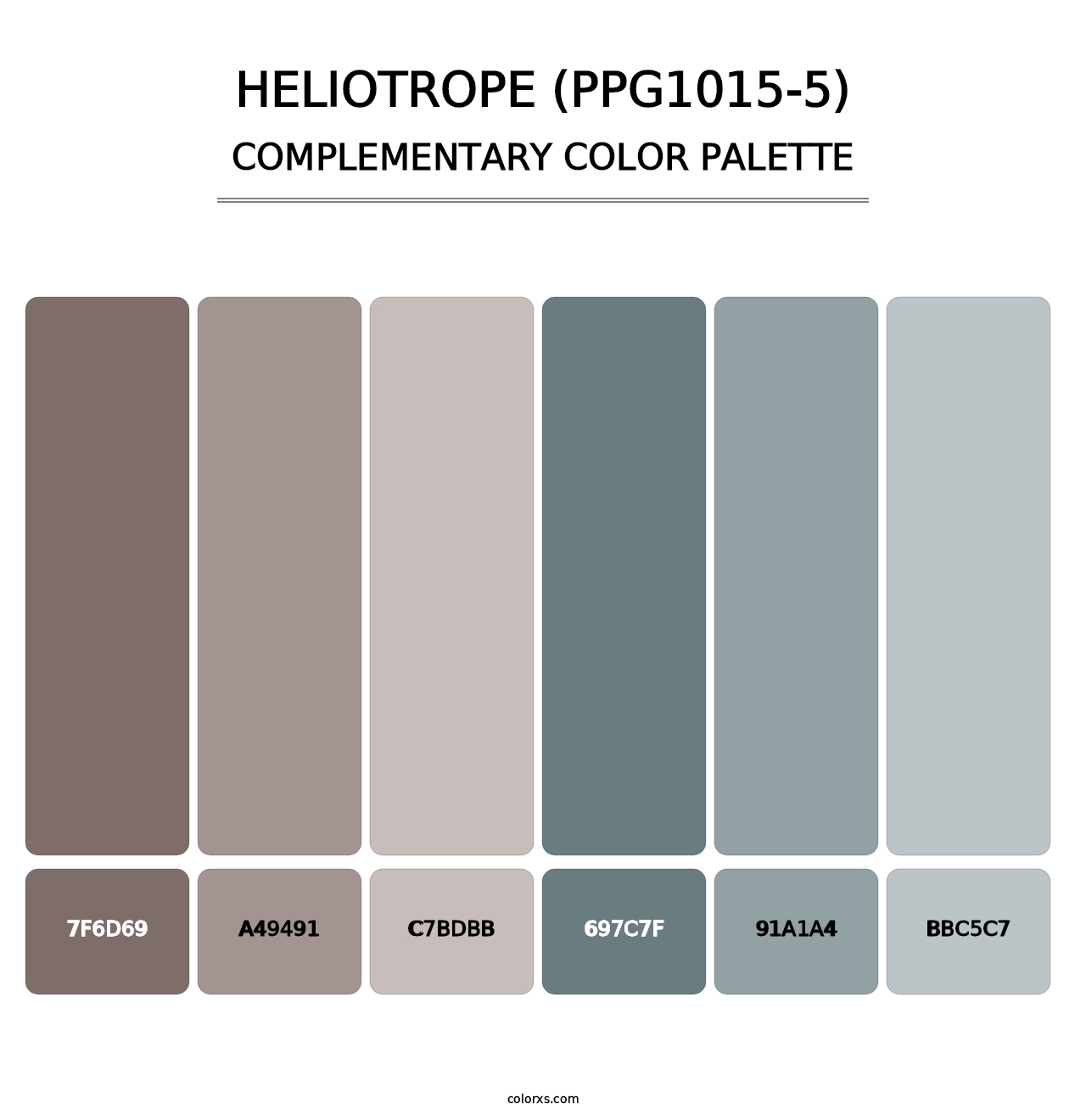 Heliotrope (PPG1015-5) - Complementary Color Palette