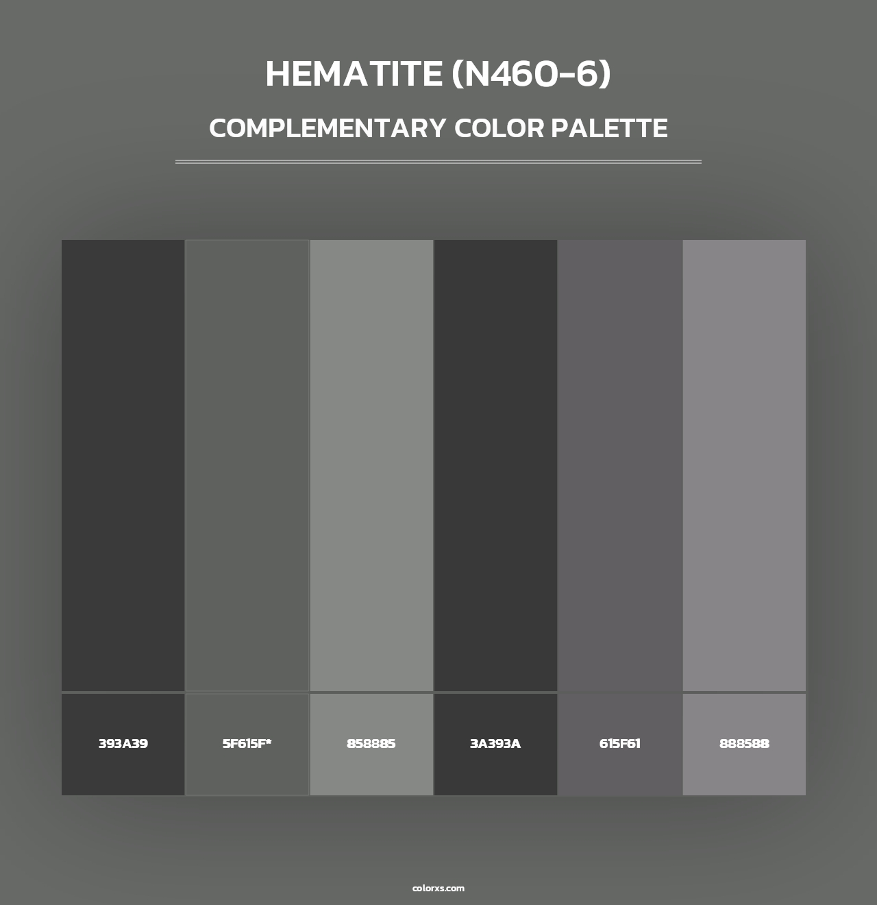 Hematite (N460-6) - Complementary Color Palette