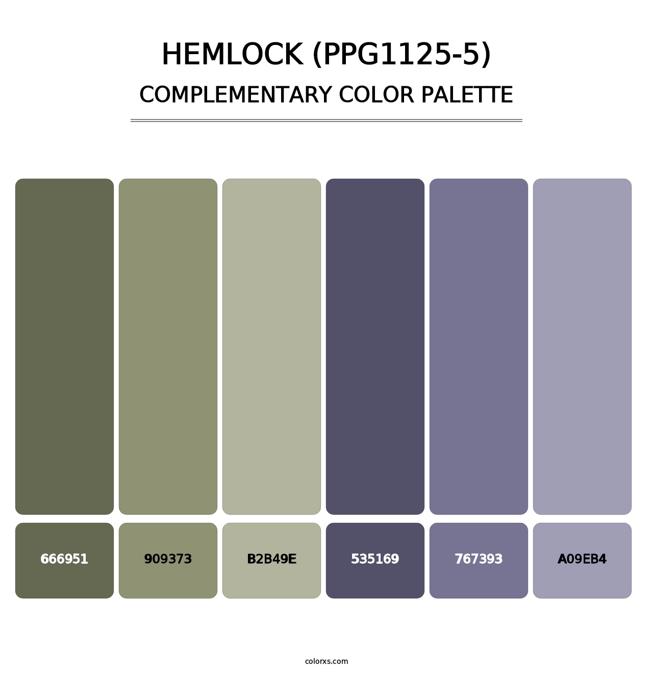 Hemlock (PPG1125-5) - Complementary Color Palette