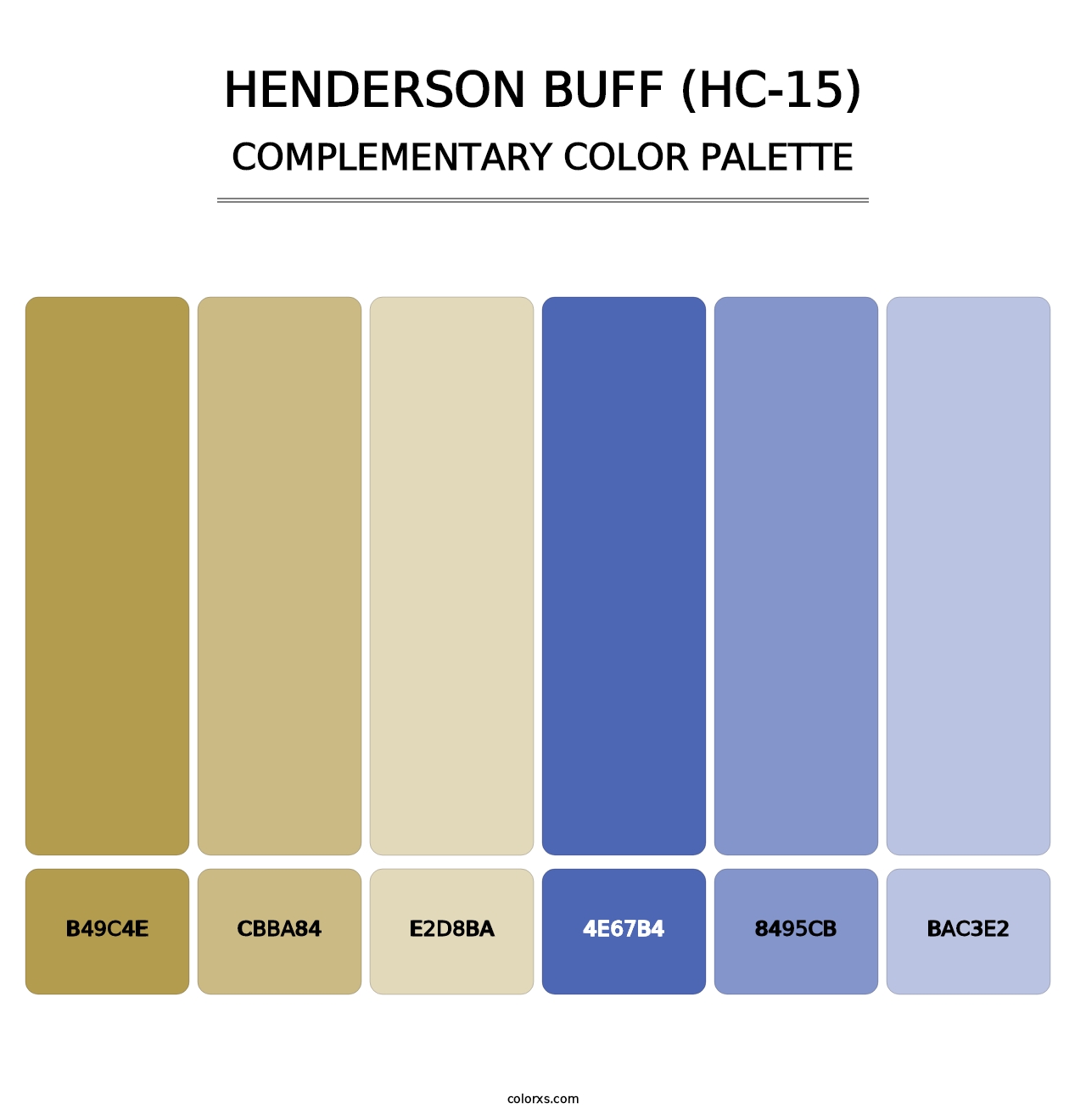 Henderson Buff (HC-15) - Complementary Color Palette