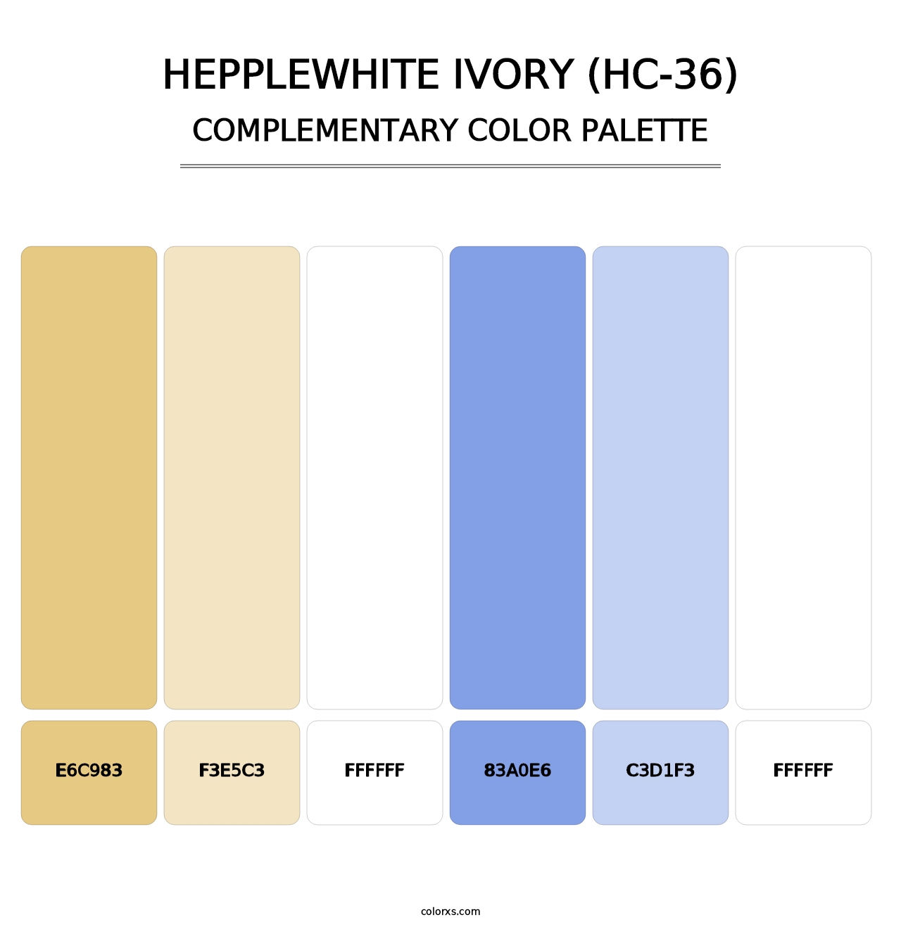 Hepplewhite Ivory (HC-36) - Complementary Color Palette
