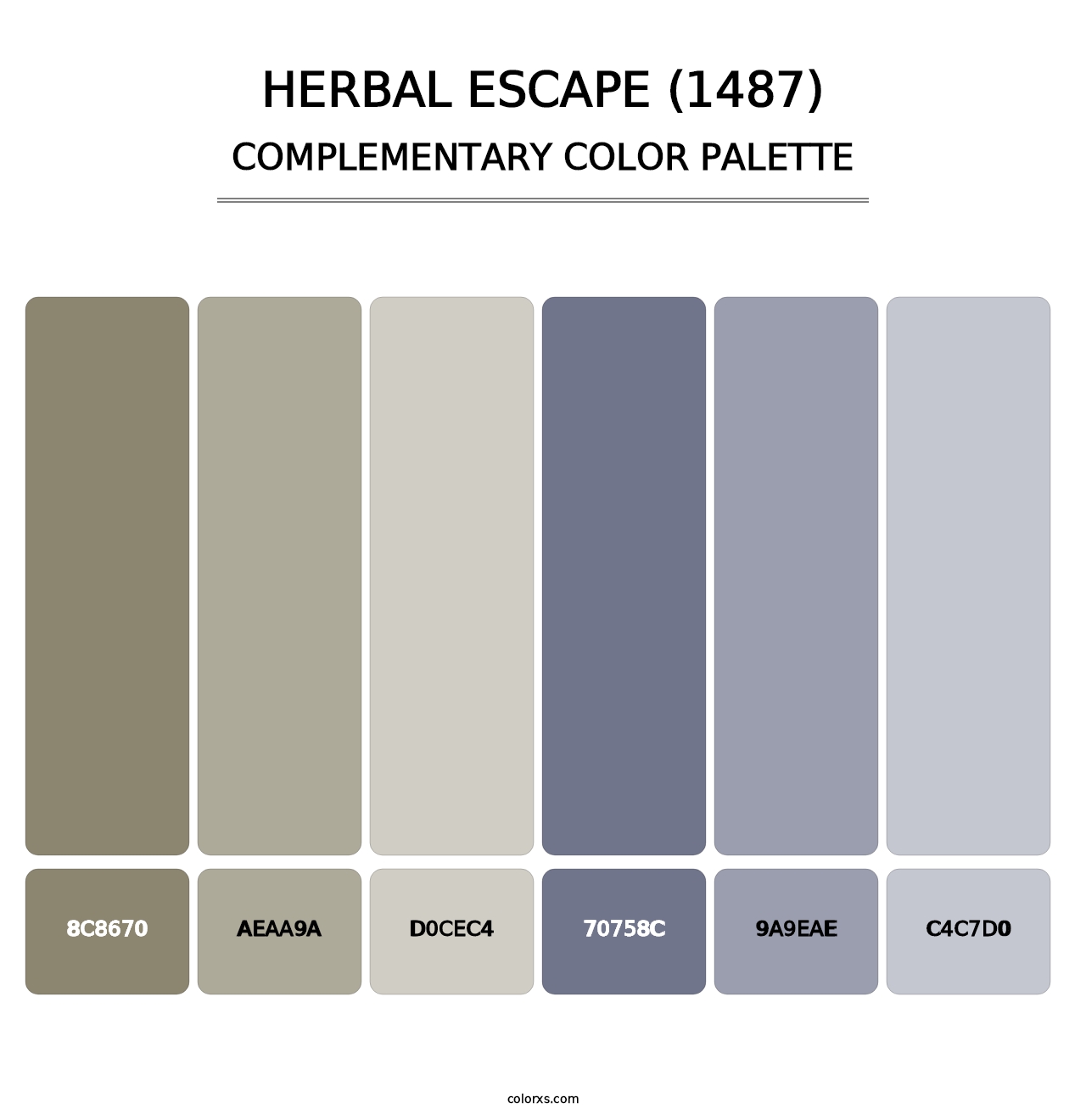 Herbal Escape (1487) - Complementary Color Palette