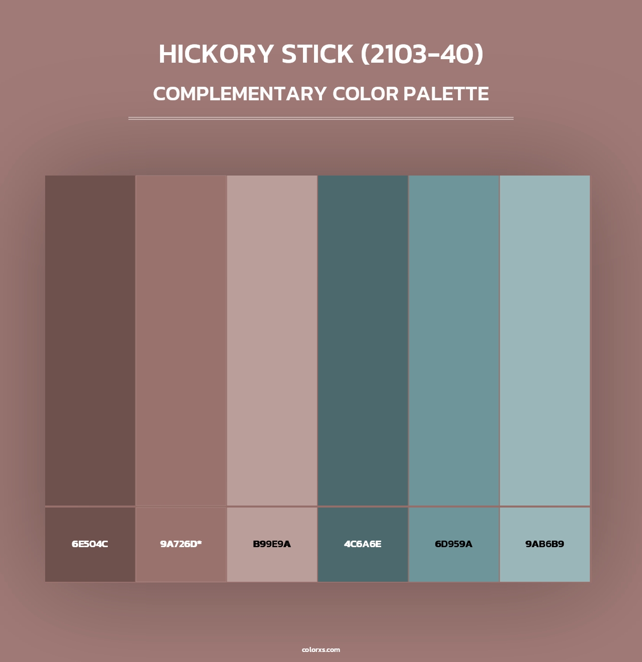 Hickory Stick (2103-40) - Complementary Color Palette