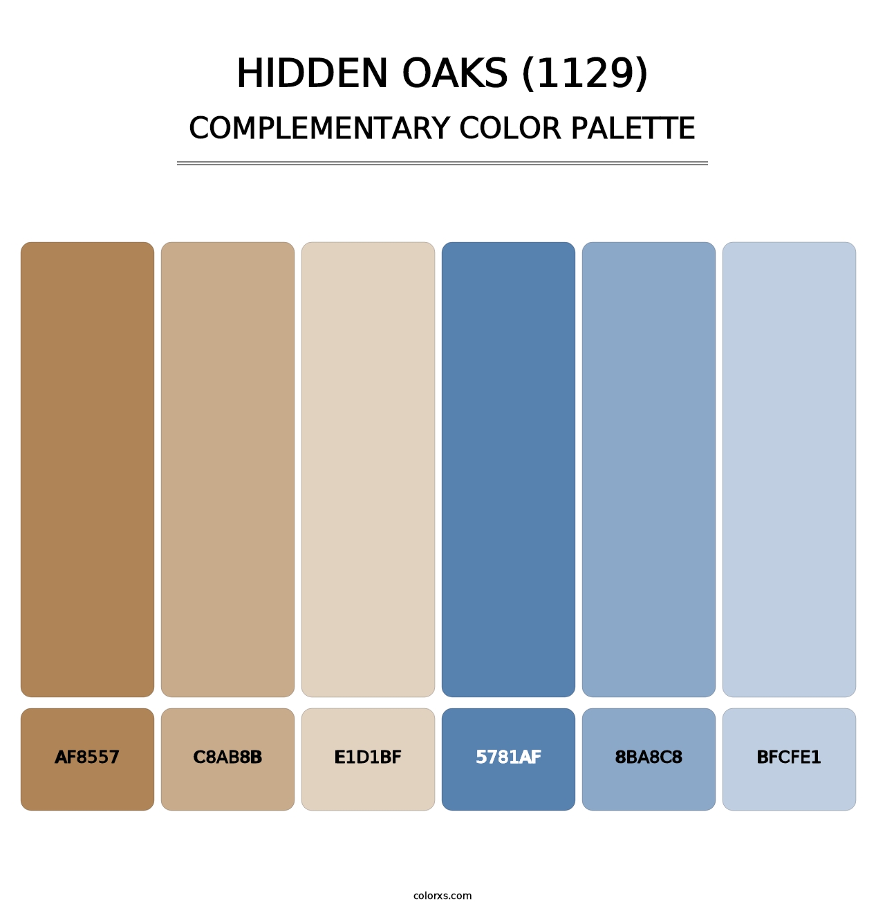 Hidden Oaks (1129) - Complementary Color Palette