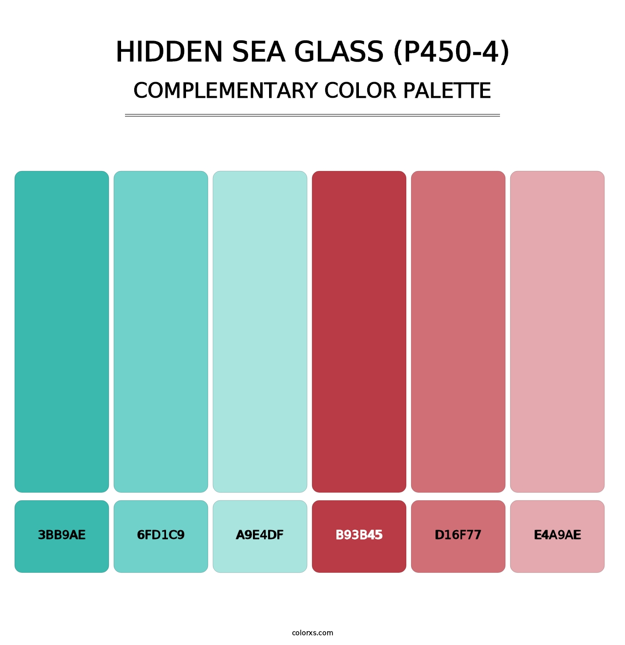 Hidden Sea Glass (P450-4) - Complementary Color Palette