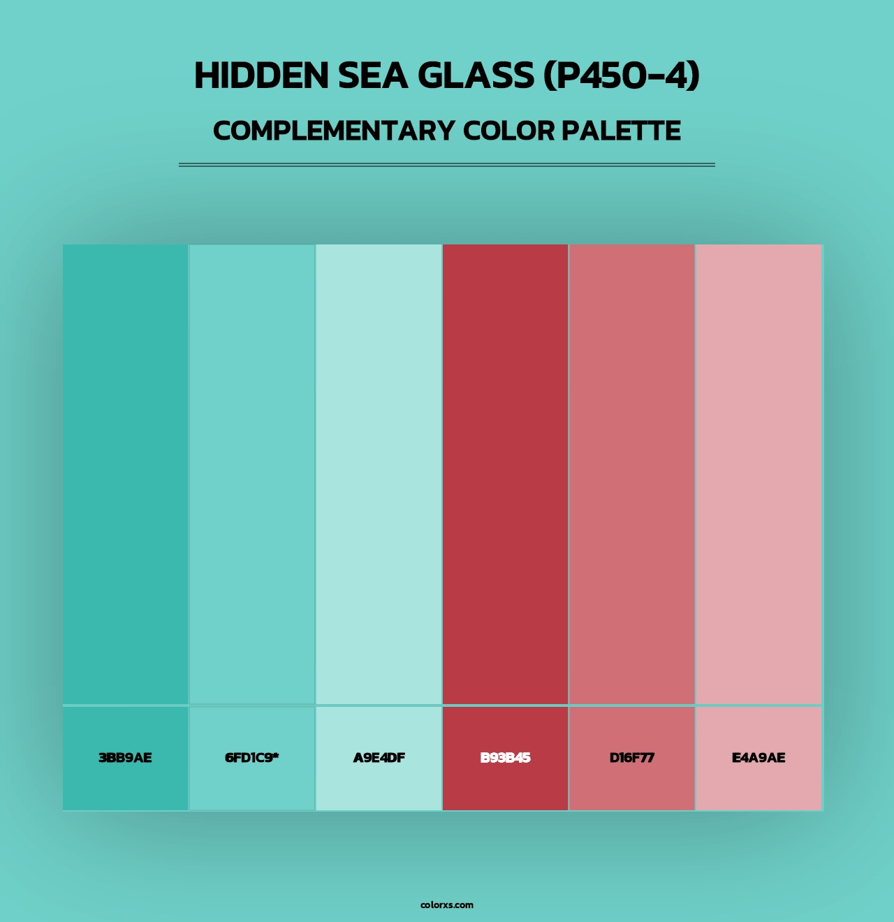 Hidden Sea Glass (P450-4) - Complementary Color Palette