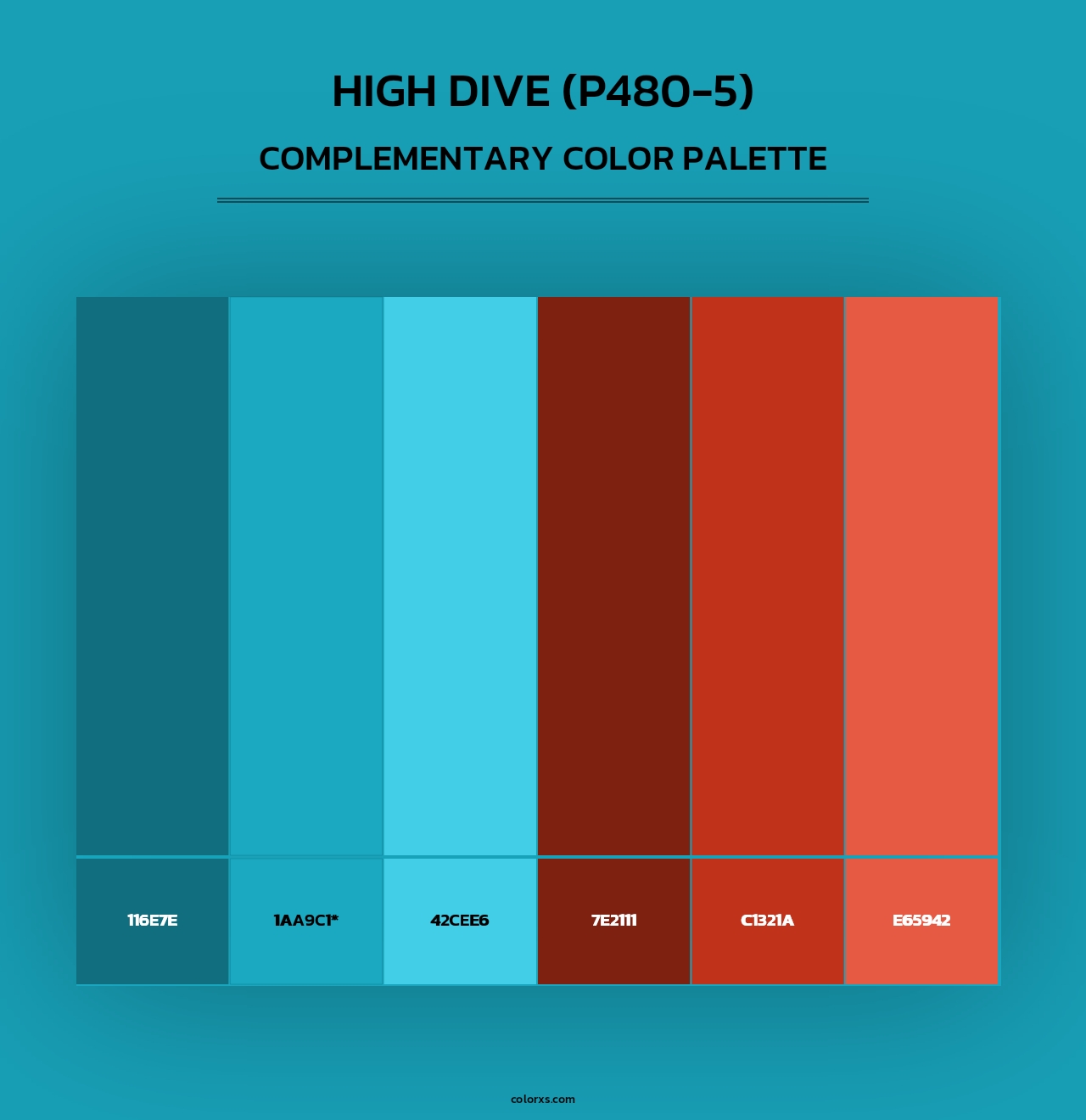 High Dive (P480-5) - Complementary Color Palette