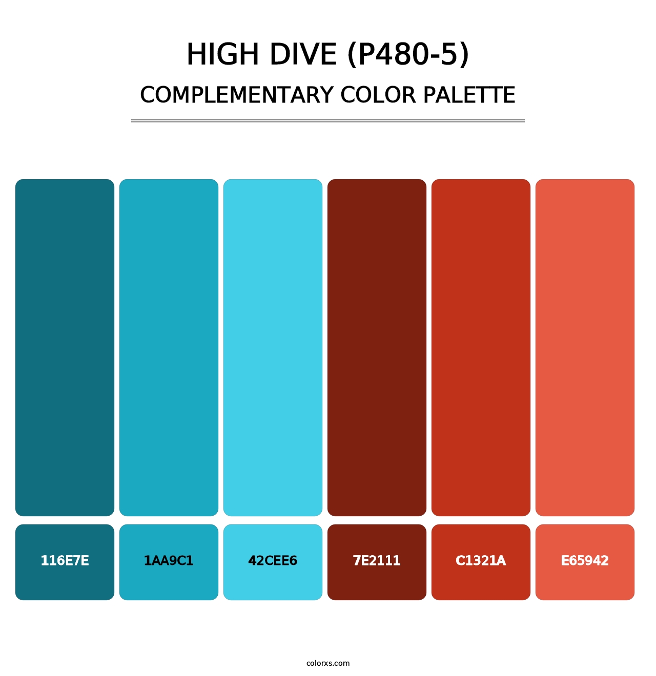 High Dive (P480-5) - Complementary Color Palette