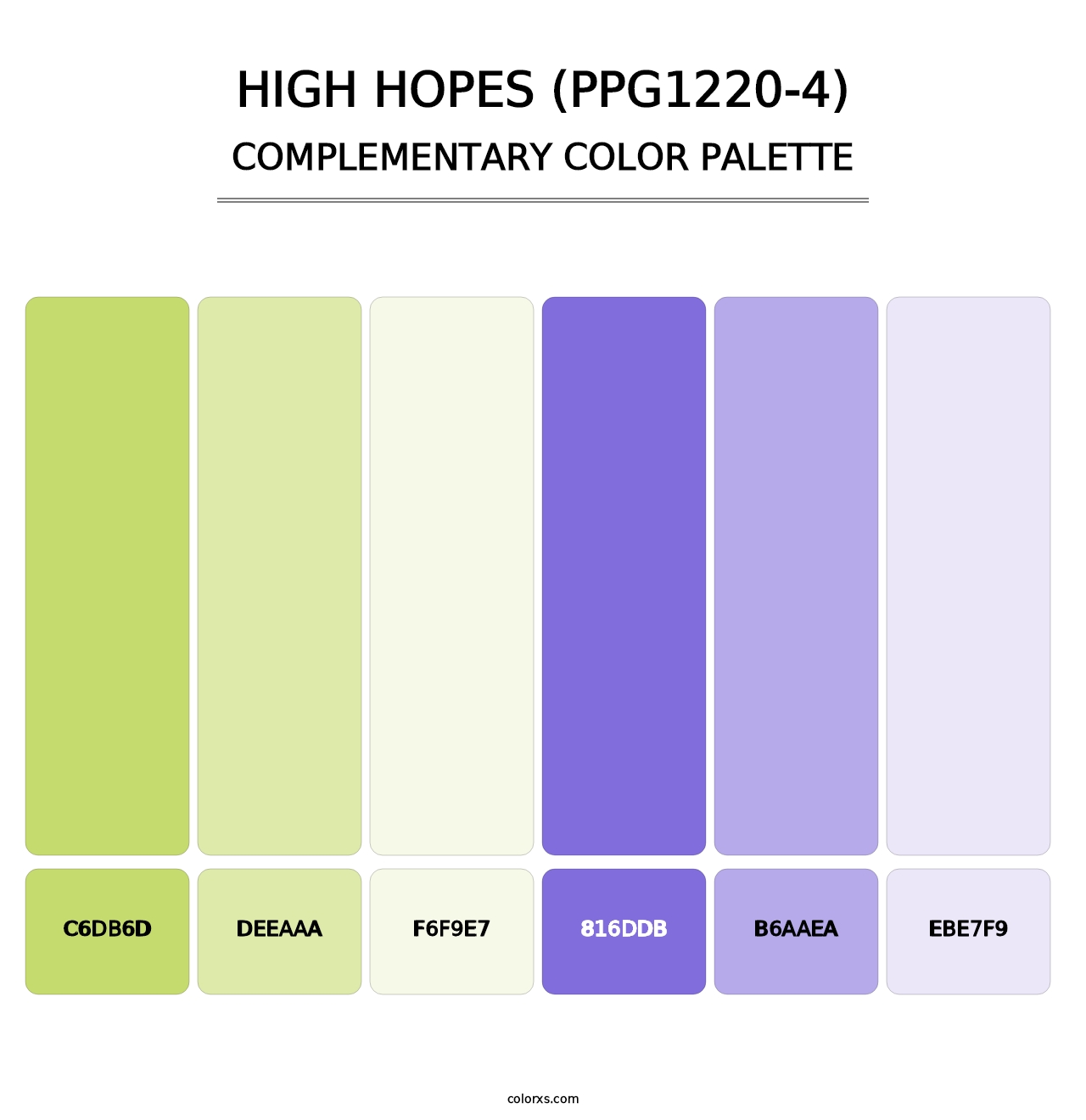 High Hopes (PPG1220-4) - Complementary Color Palette