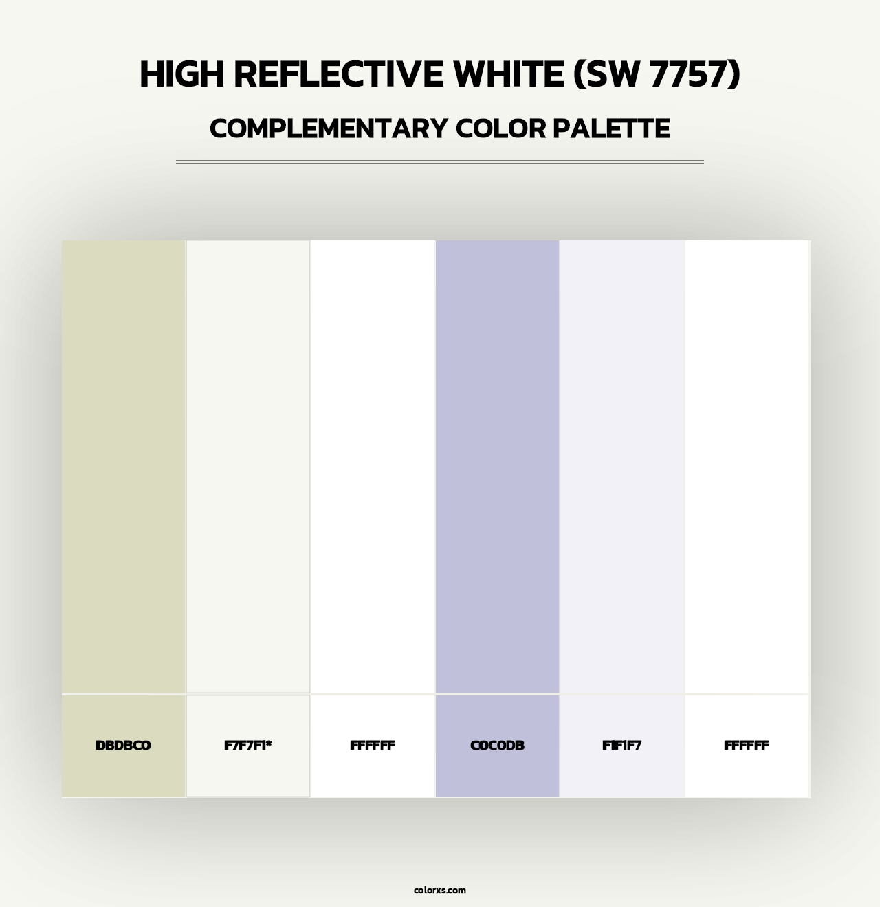High Reflective White (SW 7757) - Complementary Color Palette