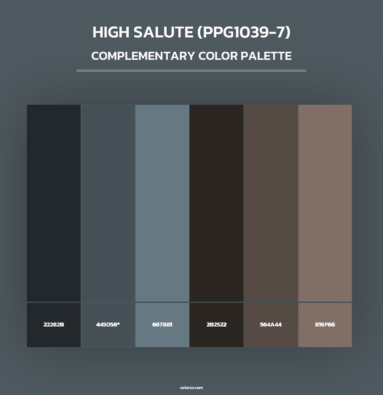 High Salute (PPG1039-7) - Complementary Color Palette