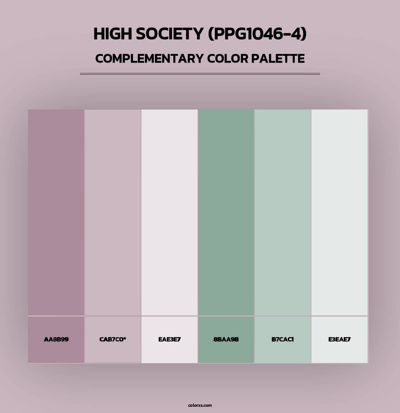 High Society (PPG1046-4) - Complementary Color Palette