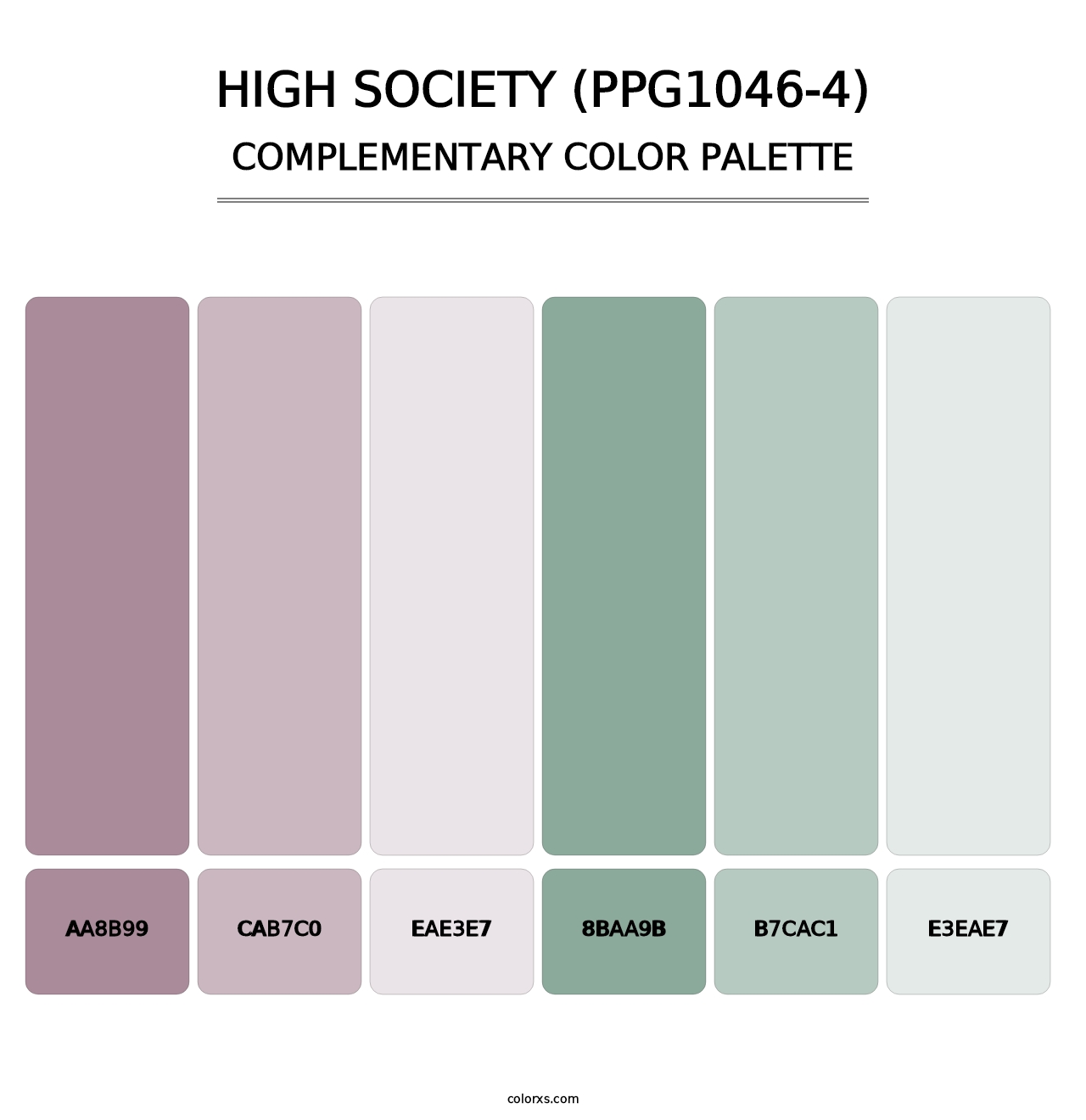 High Society (PPG1046-4) - Complementary Color Palette