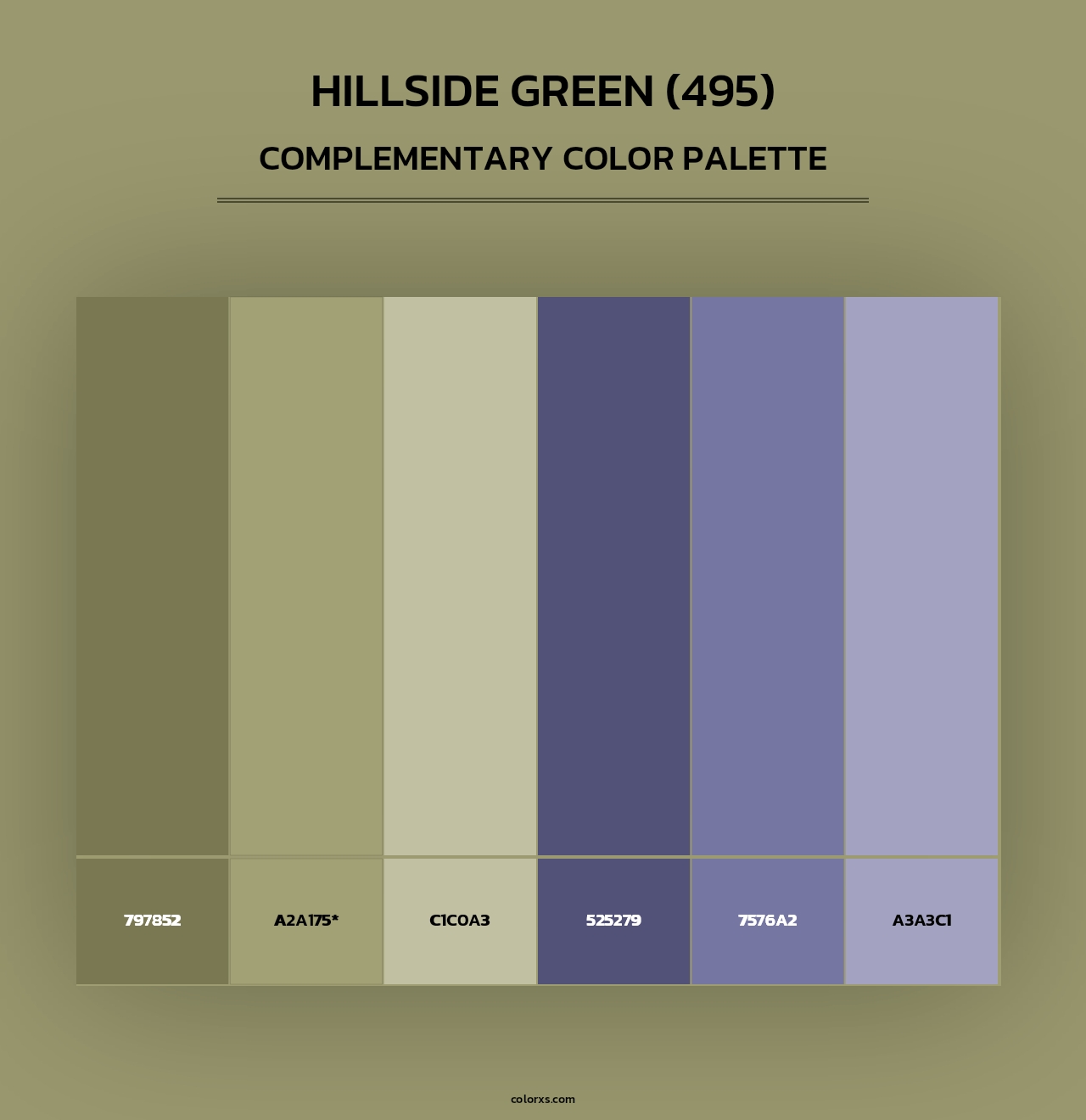 Hillside Green (495) - Complementary Color Palette