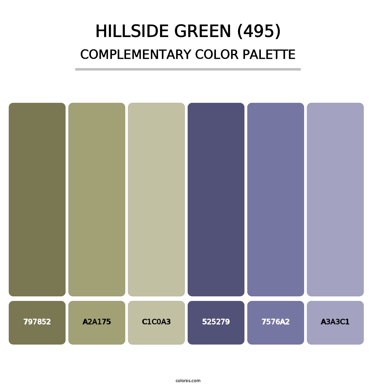 Hillside Green (495) - Complementary Color Palette