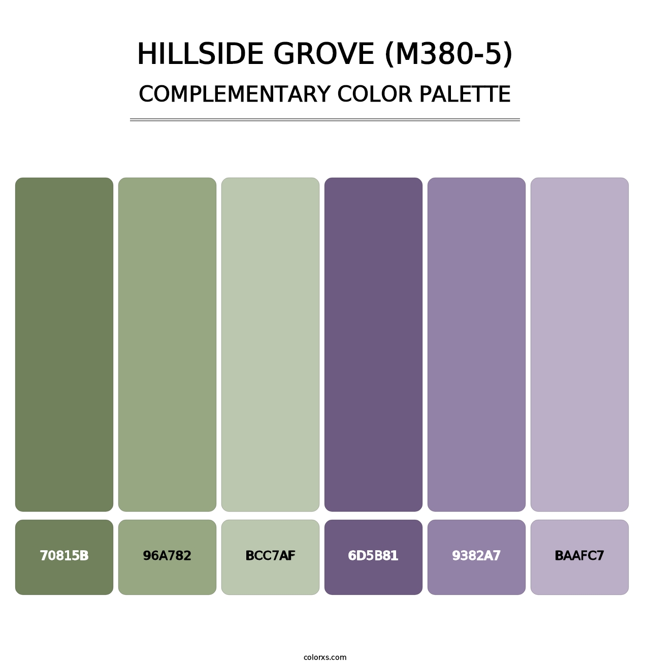 Hillside Grove (M380-5) - Complementary Color Palette