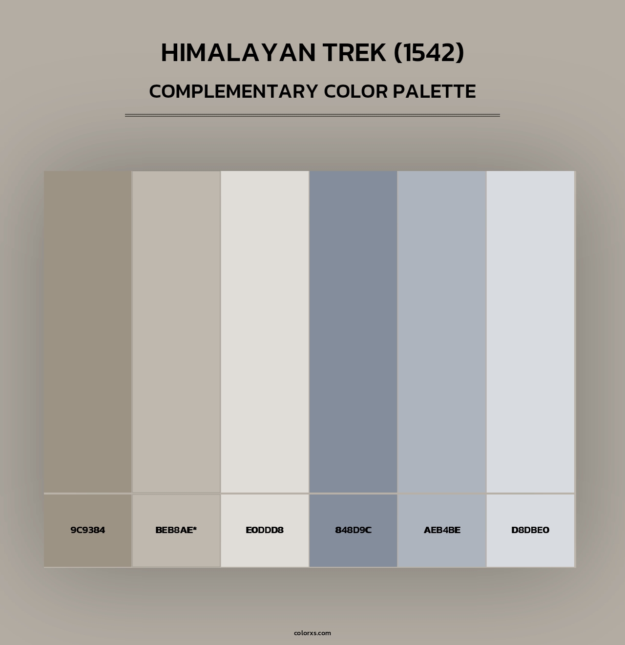 Himalayan Trek (1542) - Complementary Color Palette