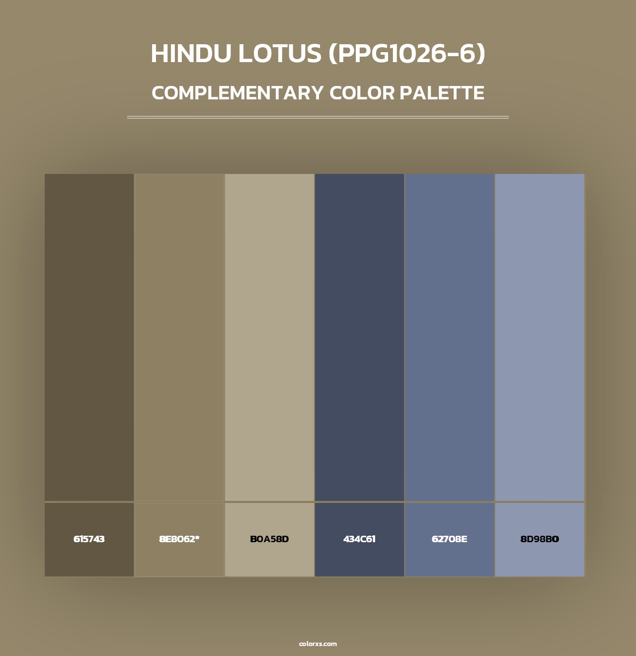 Hindu Lotus (PPG1026-6) - Complementary Color Palette