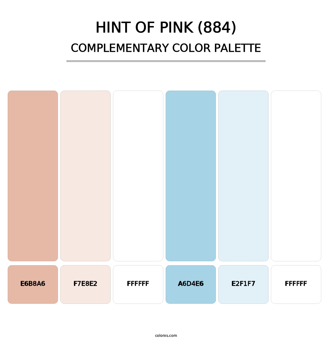 Hint of Pink (884) - Complementary Color Palette