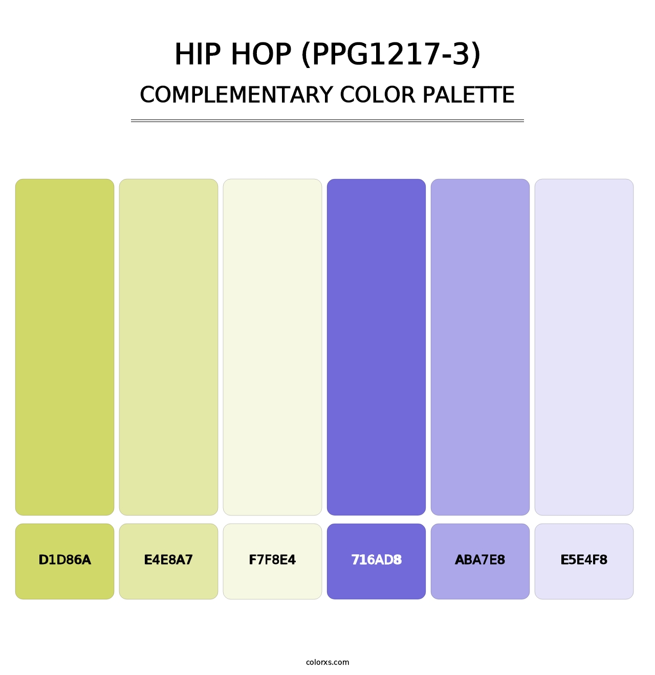 Hip Hop (PPG1217-3) - Complementary Color Palette