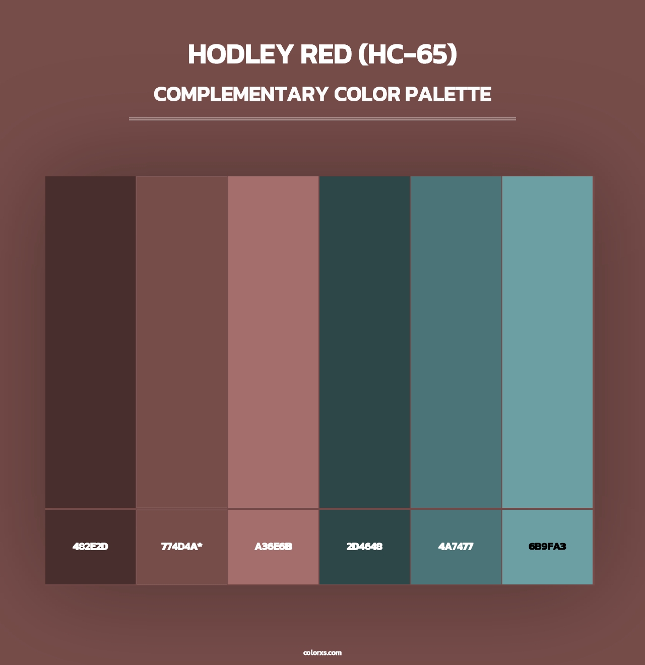Hodley Red (HC-65) - Complementary Color Palette