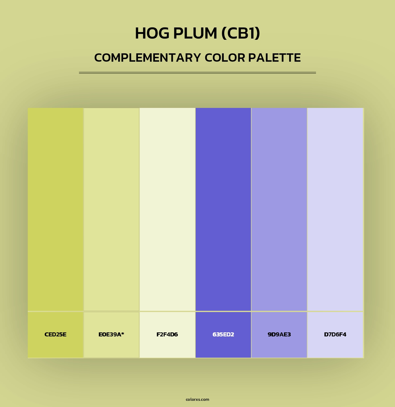 Hog Plum (CB1) - Complementary Color Palette