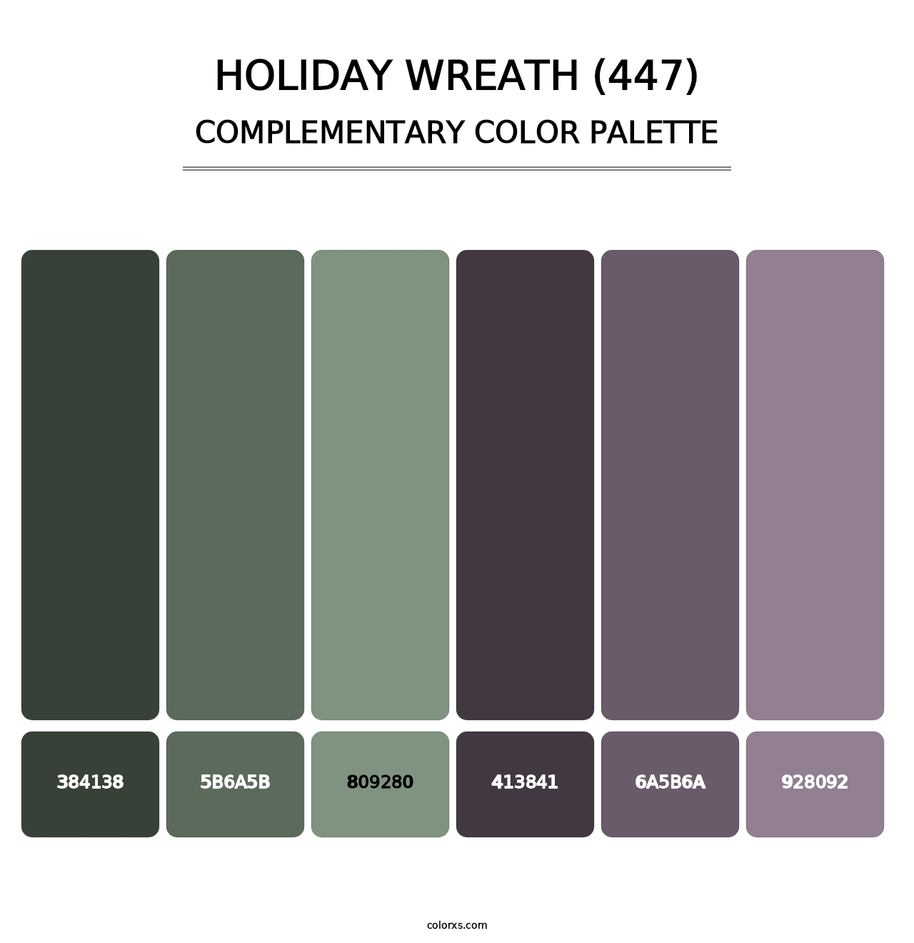 Holiday Wreath (447) - Complementary Color Palette