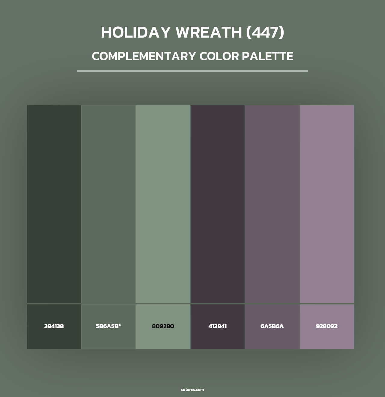 Holiday Wreath (447) - Complementary Color Palette