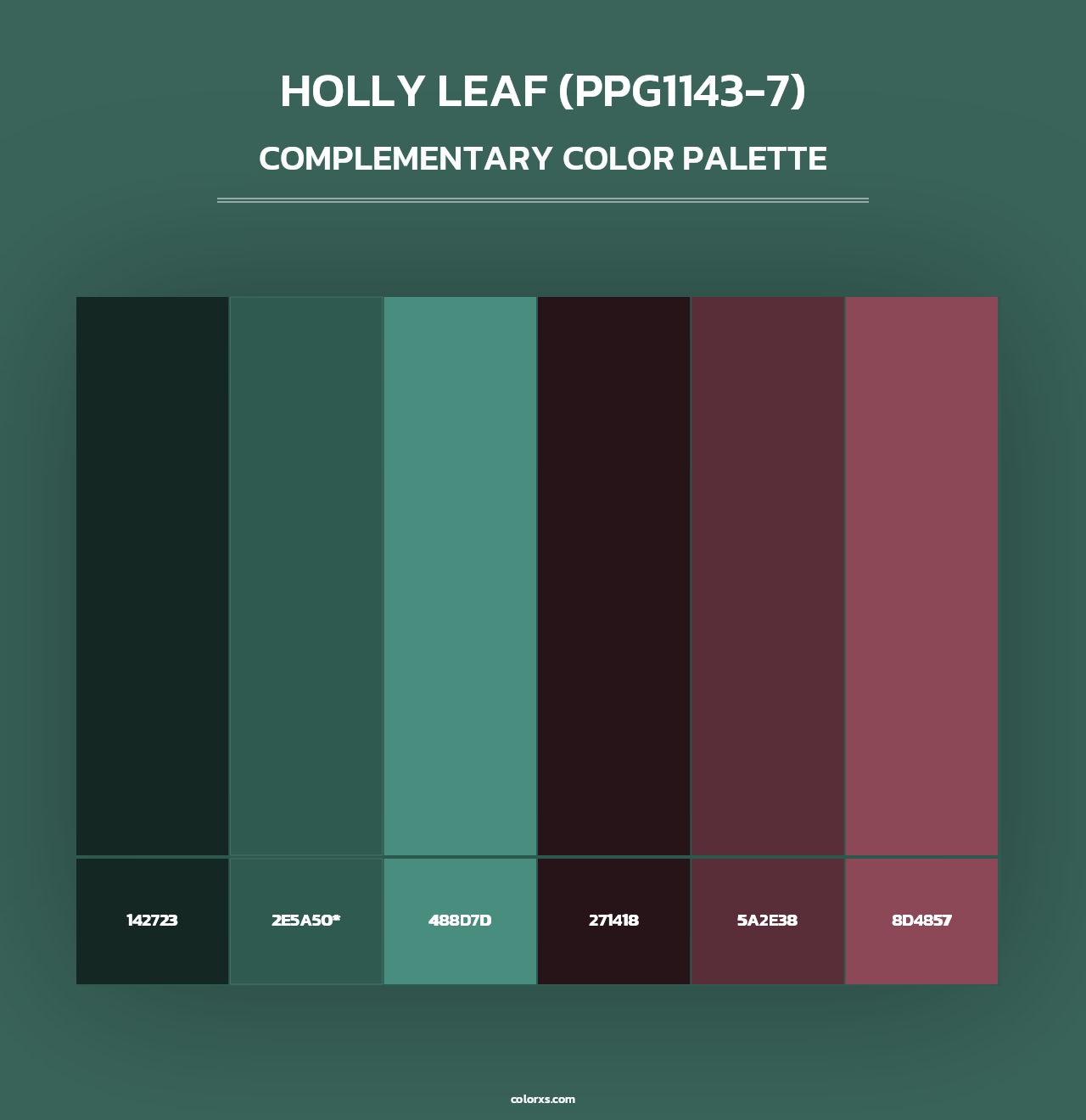 Holly Leaf (PPG1143-7) - Complementary Color Palette