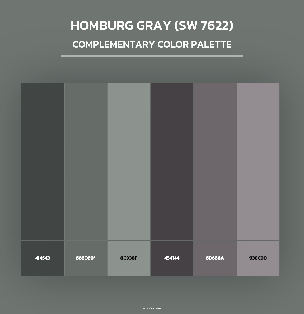 Homburg Gray (SW 7622) - Complementary Color Palette