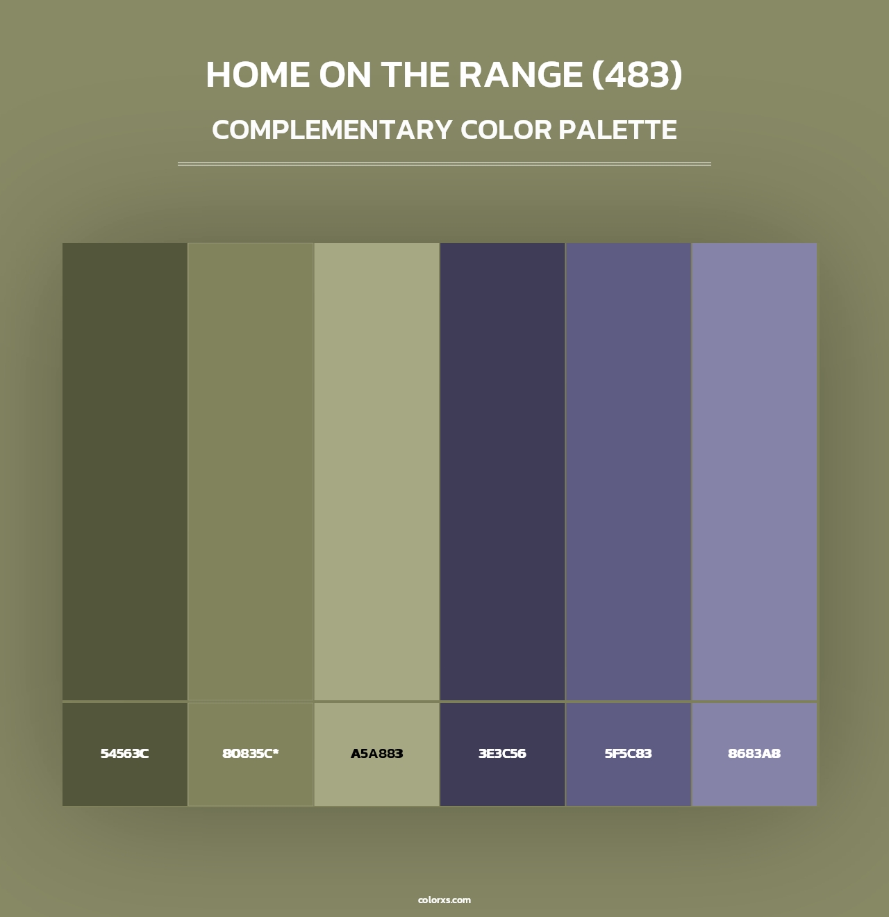 Home on the Range (483) - Complementary Color Palette