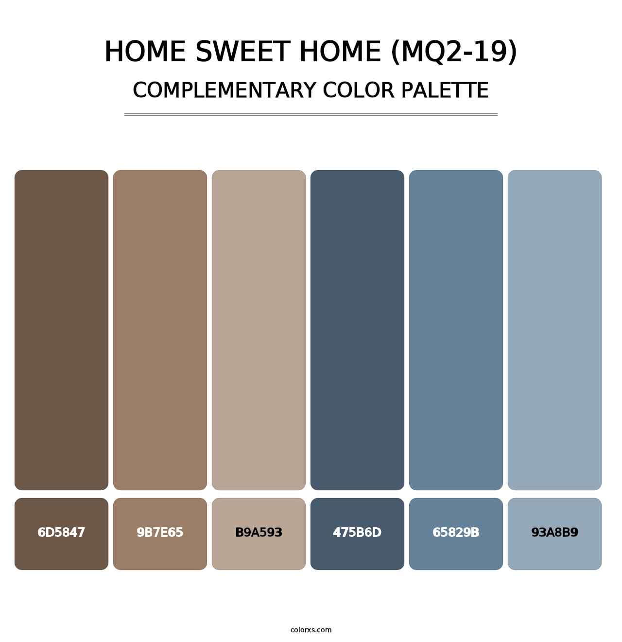 Home Sweet Home (MQ2-19) - Complementary Color Palette