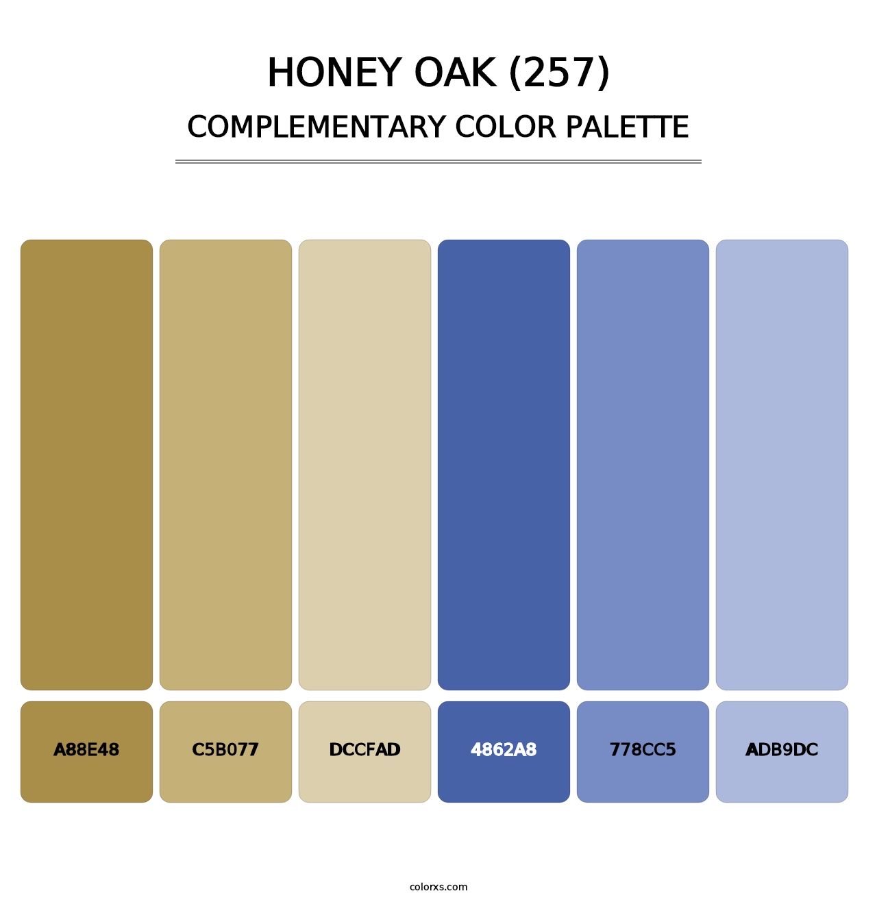 Honey Oak (257) - Complementary Color Palette