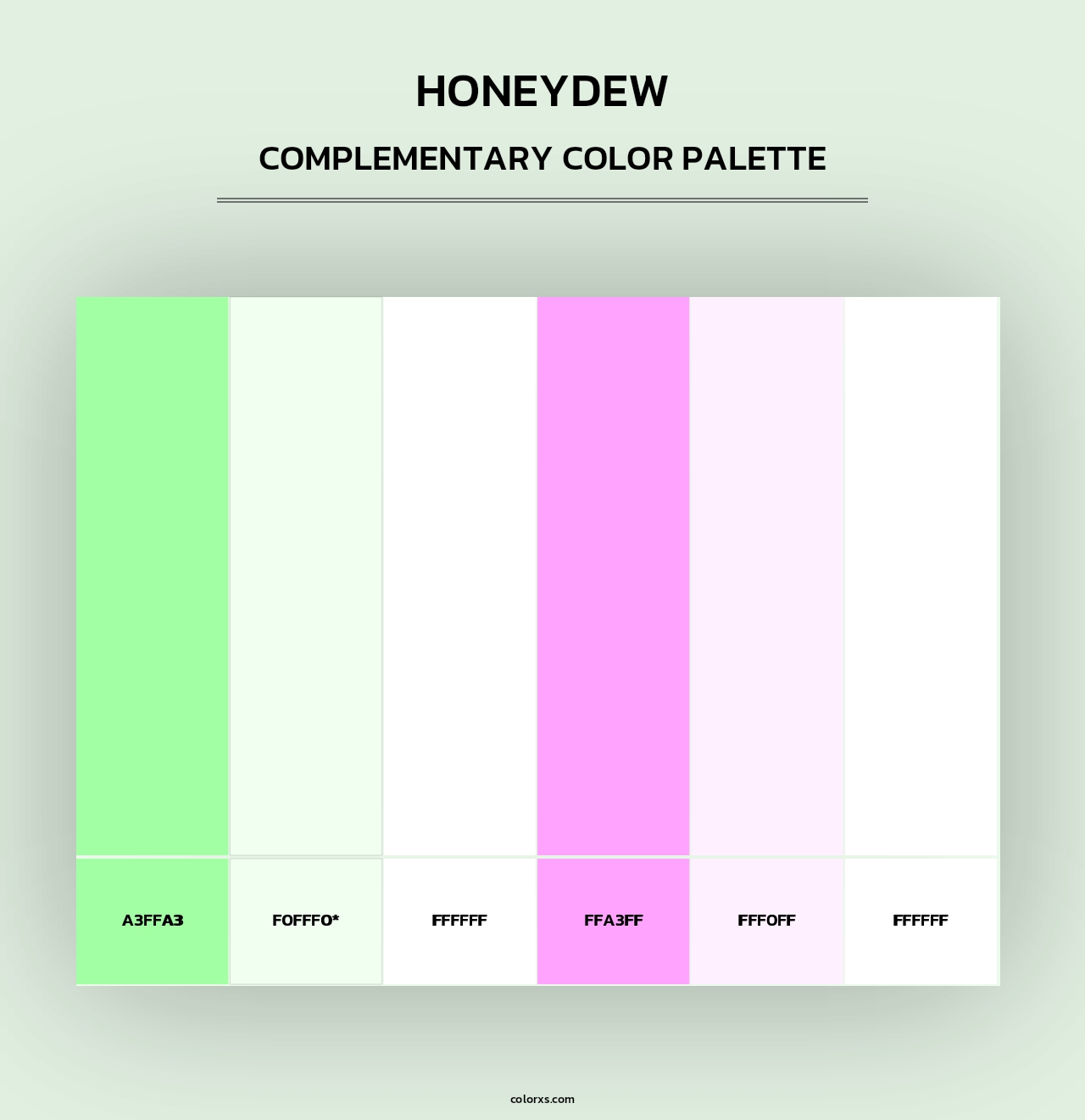 Honeydew - Complementary Color Palette
