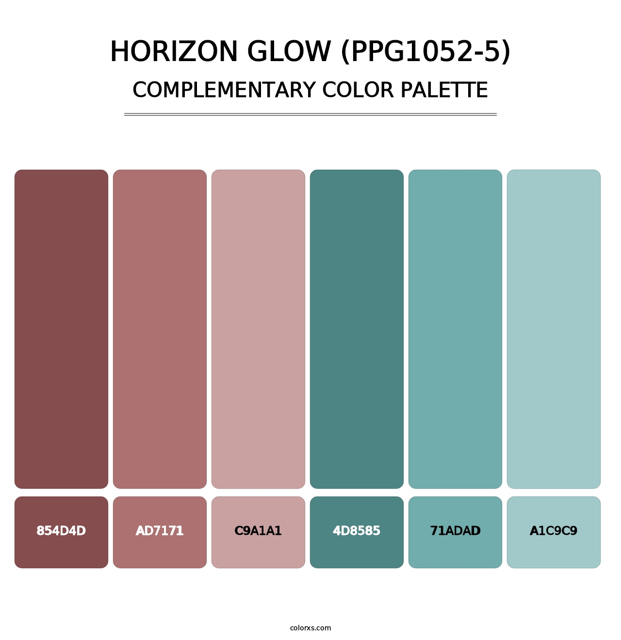 Horizon Glow (PPG1052-5) - Complementary Color Palette