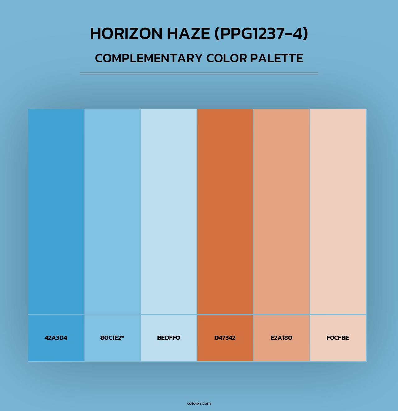 Horizon Haze (PPG1237-4) - Complementary Color Palette