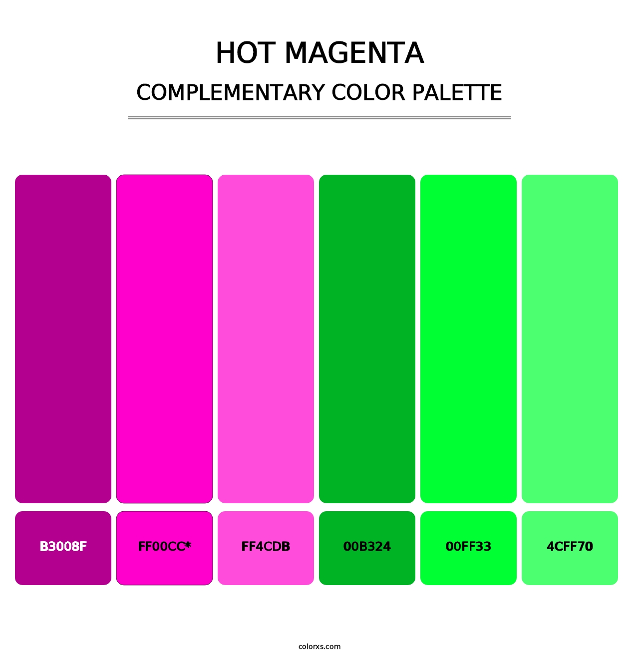 Hot Magenta - Complementary Color Palette