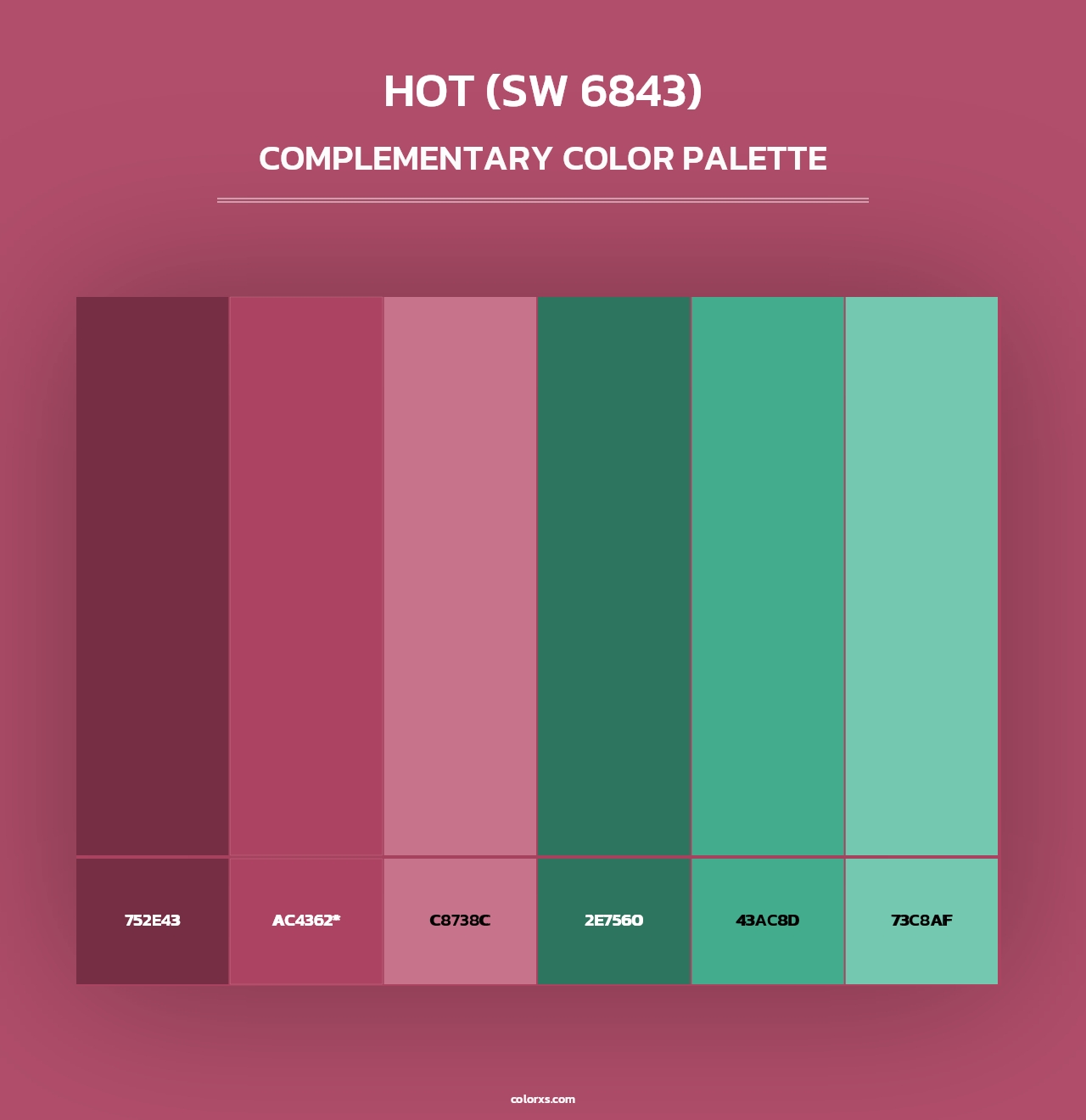Hot (SW 6843) - Complementary Color Palette