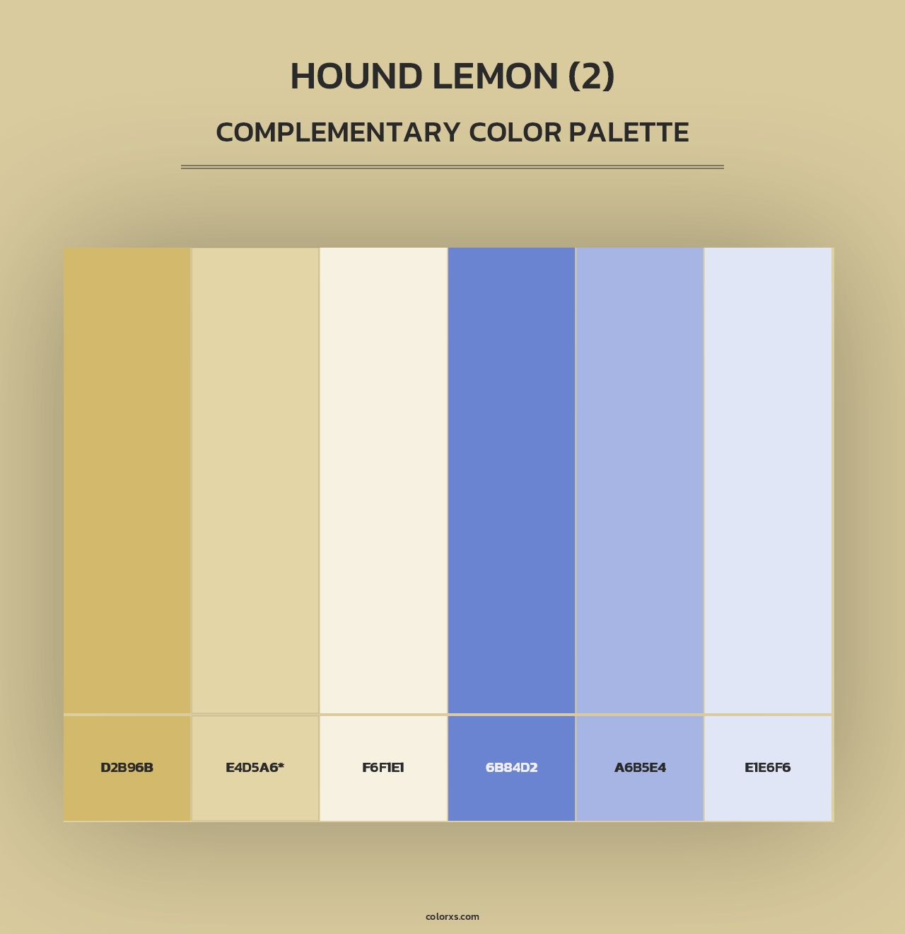 Hound Lemon (2) - Complementary Color Palette