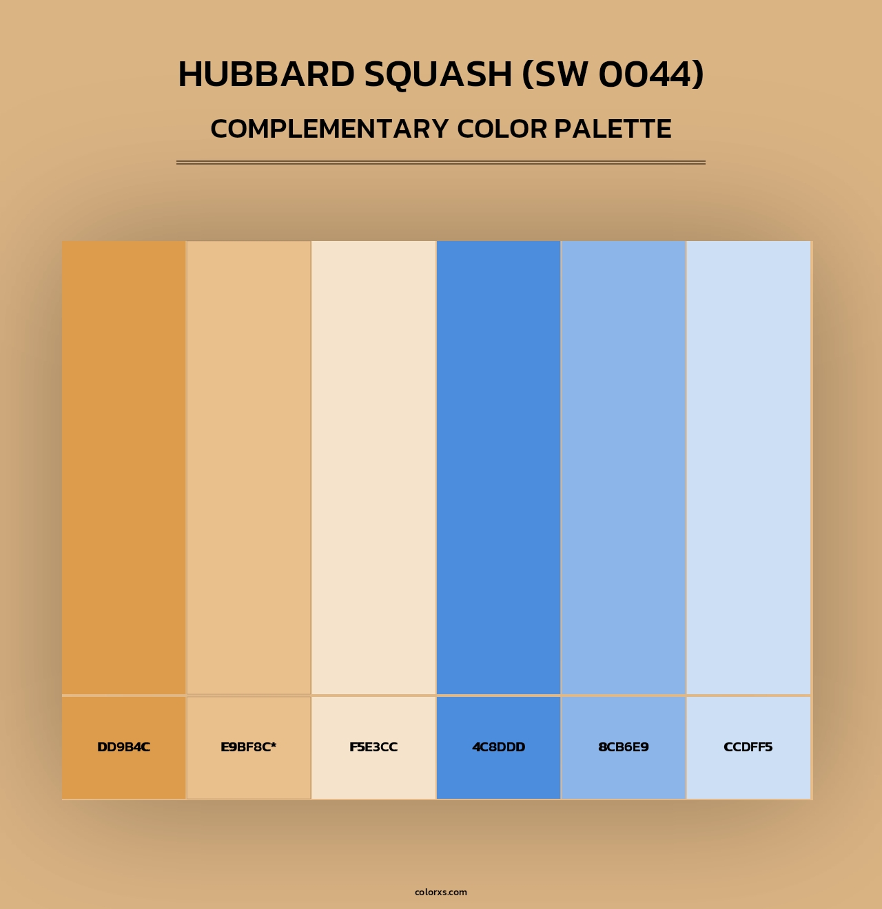 Hubbard Squash (SW 0044) - Complementary Color Palette