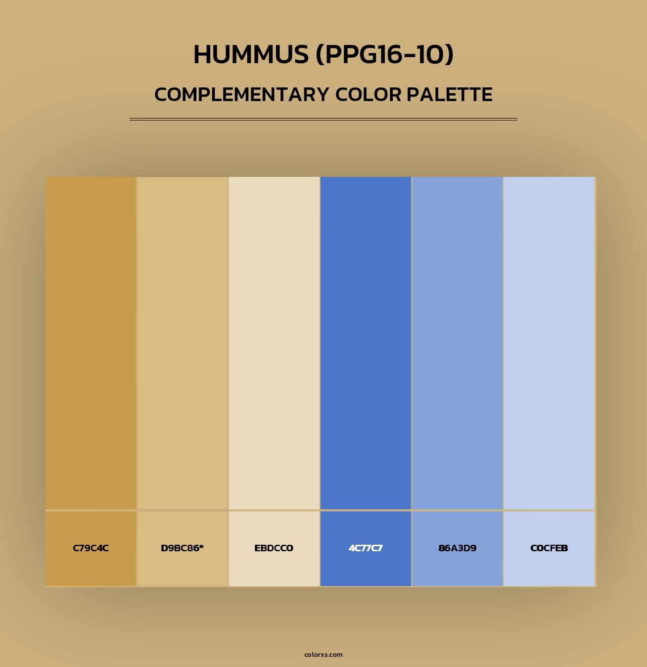 Hummus (PPG16-10) - Complementary Color Palette