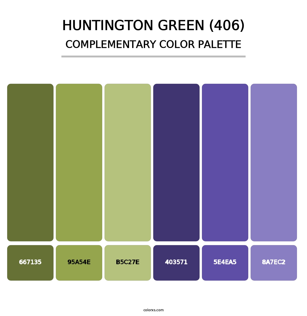 Huntington Green (406) - Complementary Color Palette