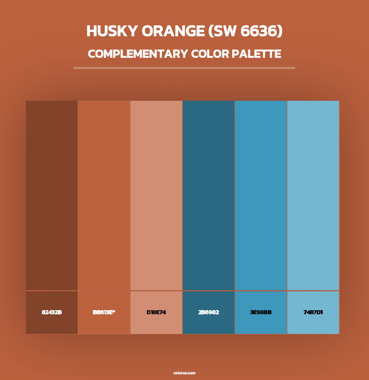 Husky Orange (SW 6636) - Complementary Color Palette