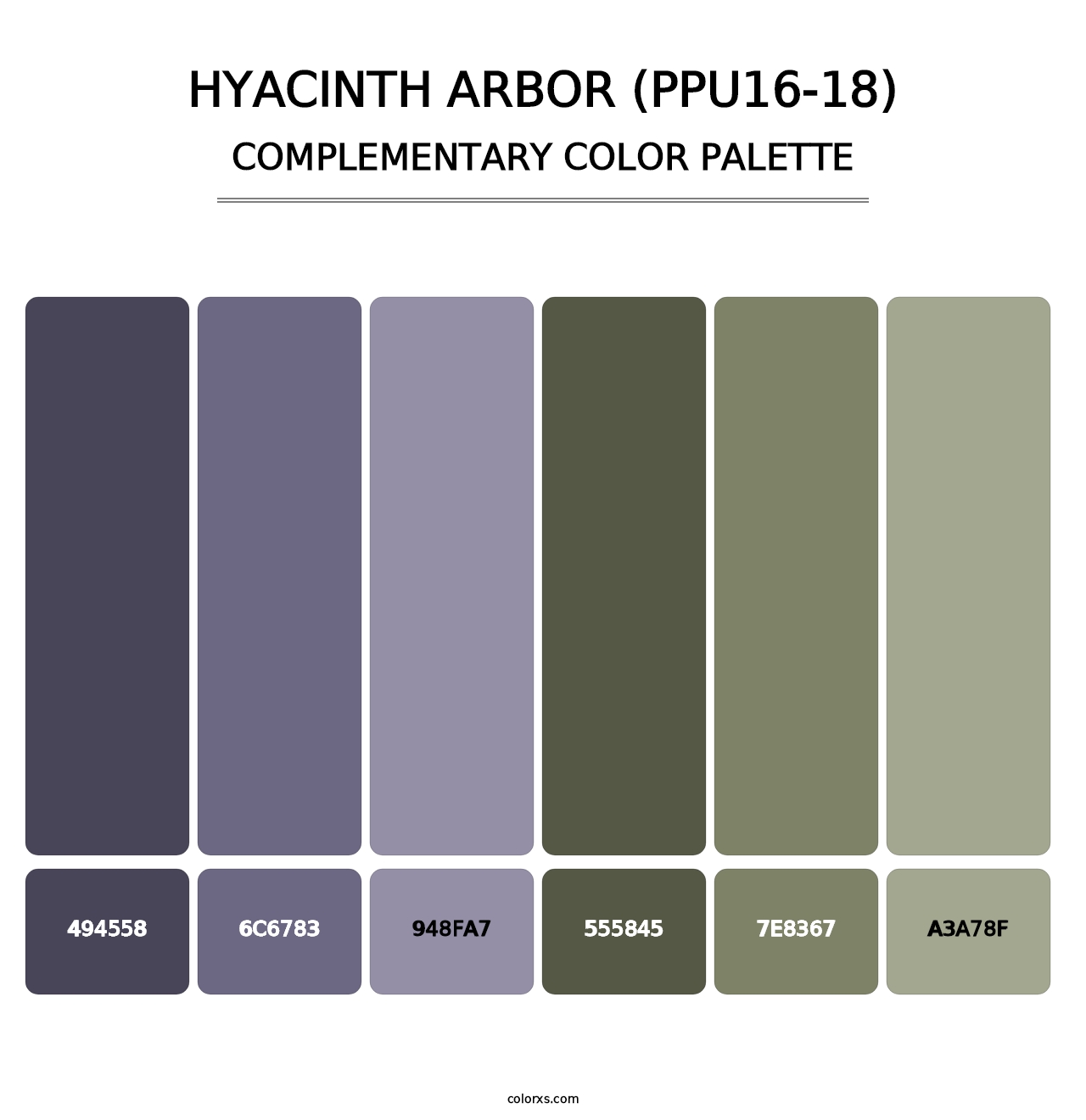 Hyacinth Arbor (PPU16-18) - Complementary Color Palette