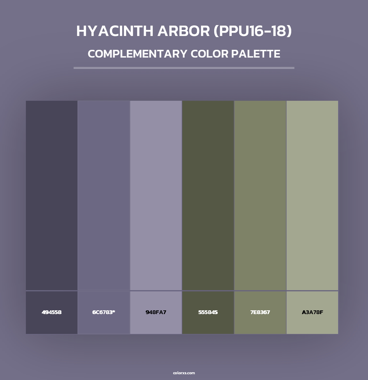 Hyacinth Arbor (PPU16-18) - Complementary Color Palette